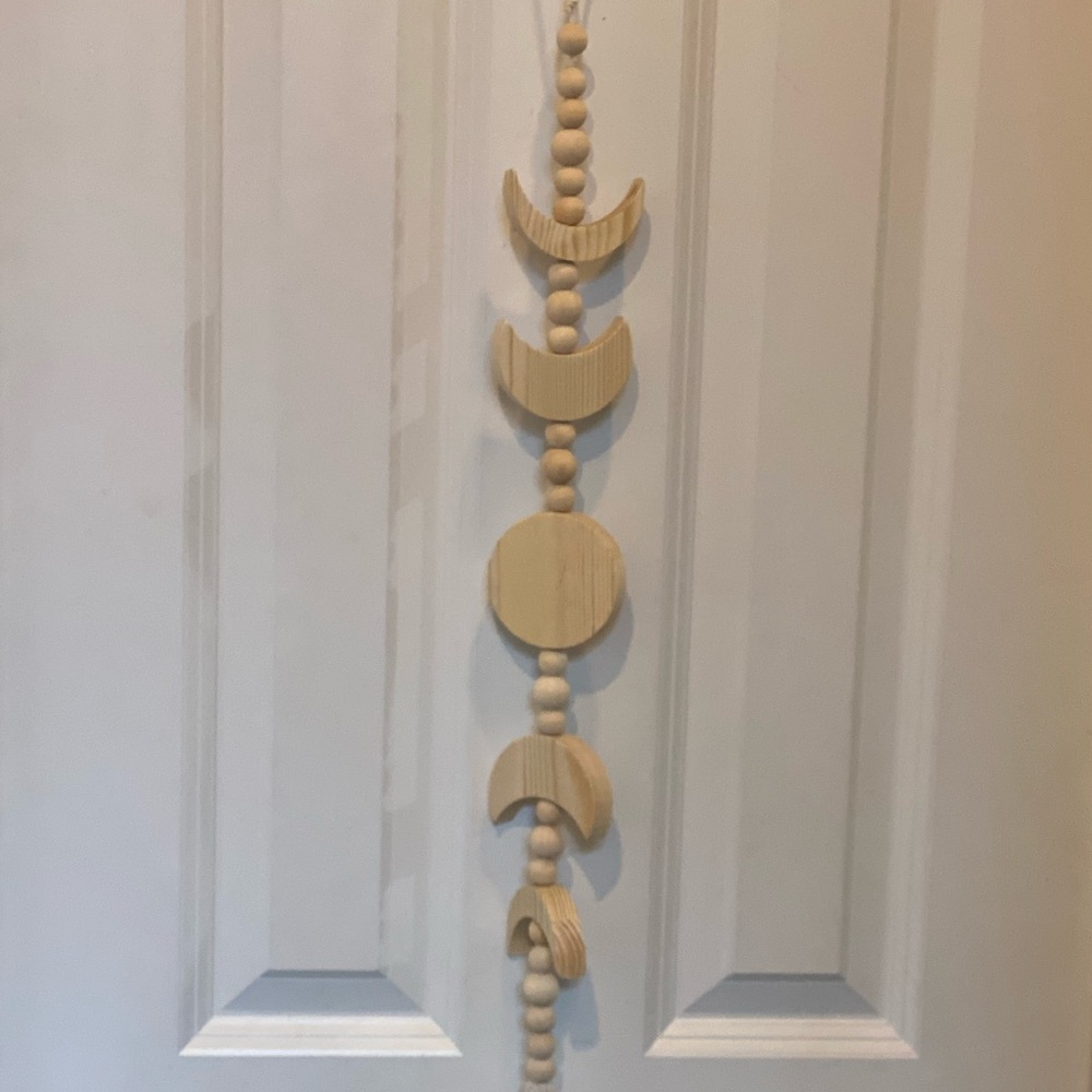 Moon Phase Wall Hanging — Natural Wood